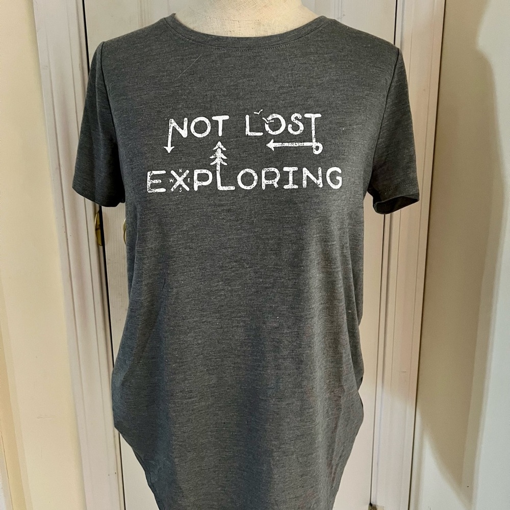 Gray Adventure Graphic Tee